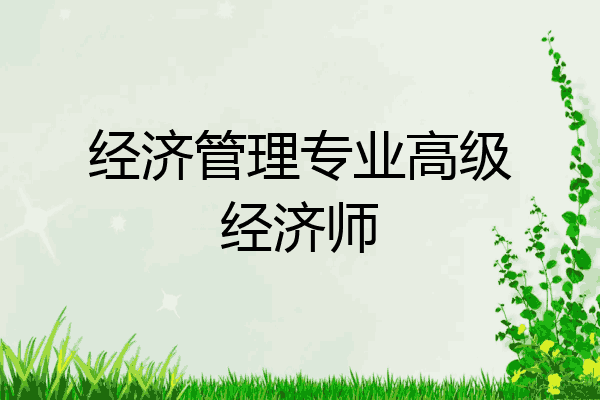 经济管理专业高级经济师