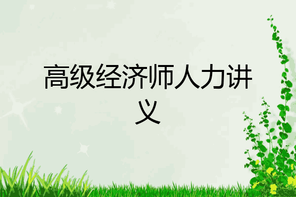 高级经济师人力讲义