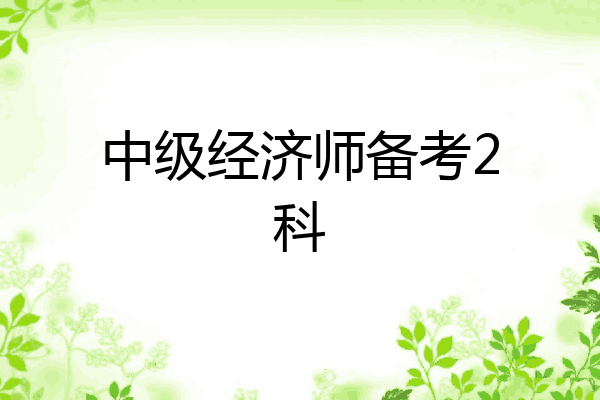 中级经济师备考2科