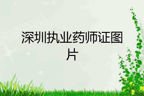 深圳执业药师证图片
