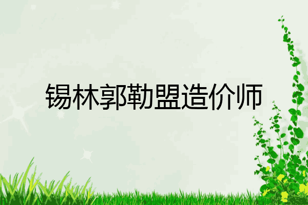 锡林郭勒盟造价师