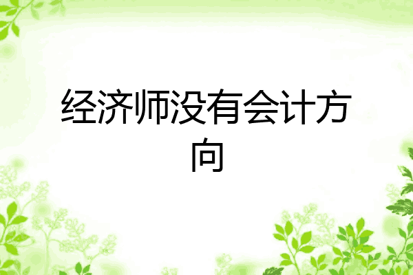 经济师没有会计方向