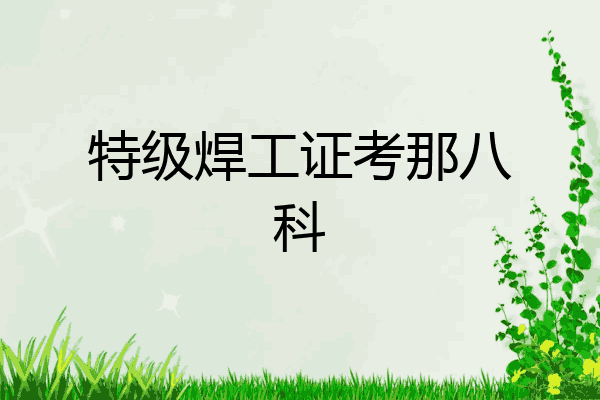特级焊工证考那八科