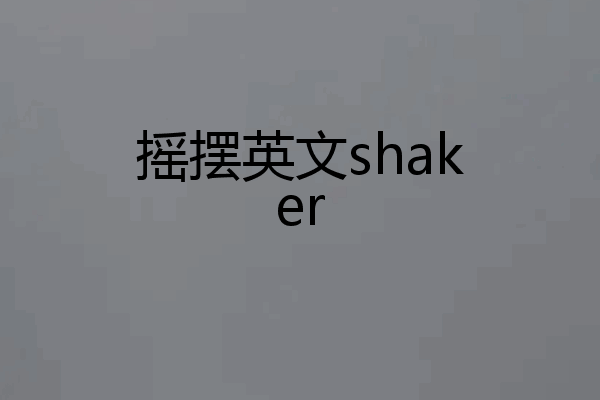 摇摆英文shaker