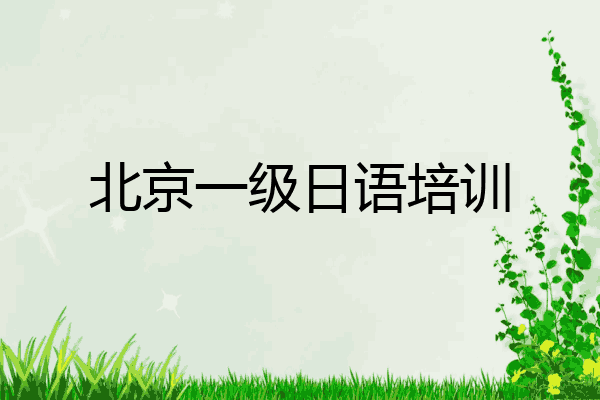 北京一级日语培训