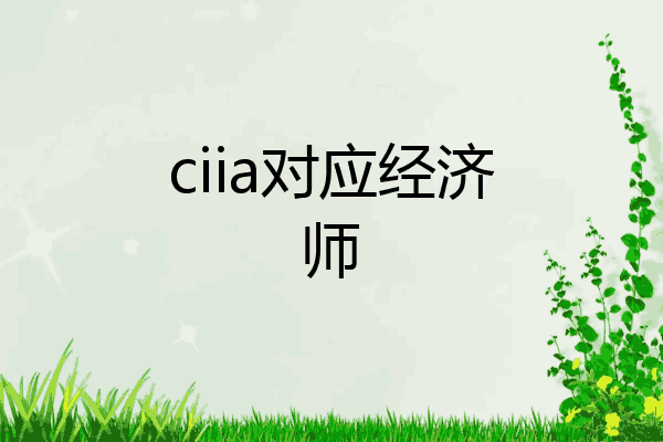 ciia对应经济师