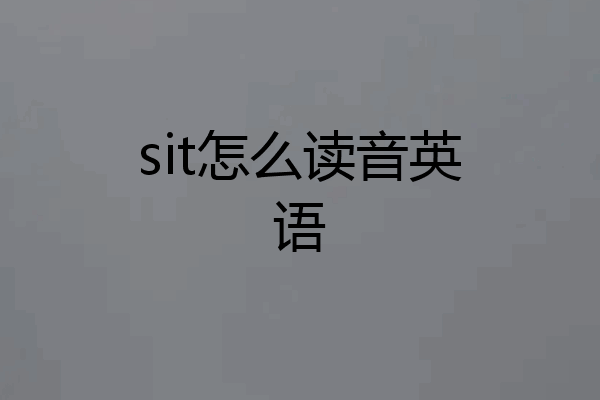 sit怎么读音英语