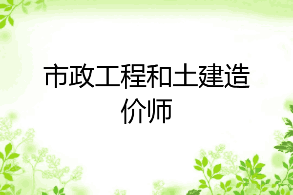 市政工程和土建造价师
