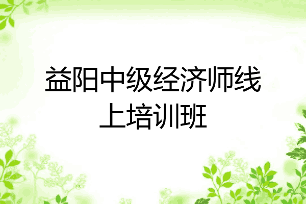 益阳中级经济师线上培训班