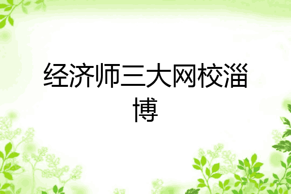 经济师三大网校淄博