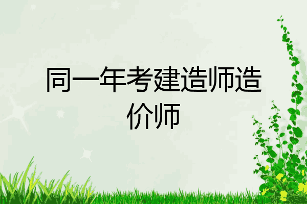 同一年考建造师造价师