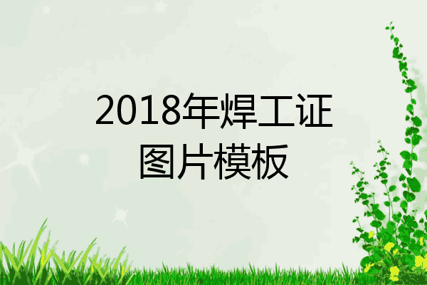2018年焊工证图片模板