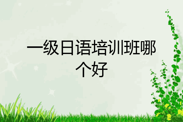 一级日语培训班哪个好