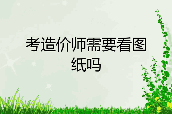 考造价师需要看图纸吗