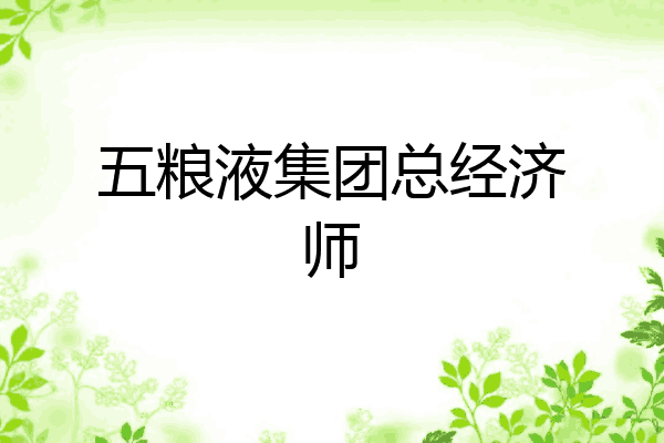 五粮液集团总经济师
