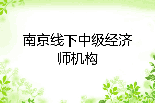 南京线下中级经济师机构