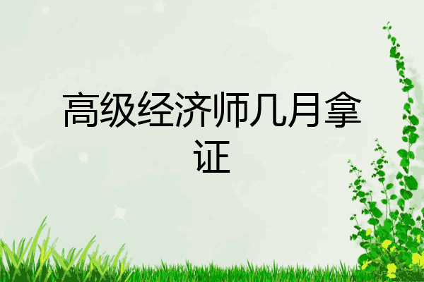 高级经济师几月拿证