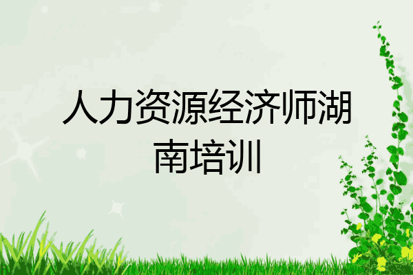 人力资源经济师湖南培训