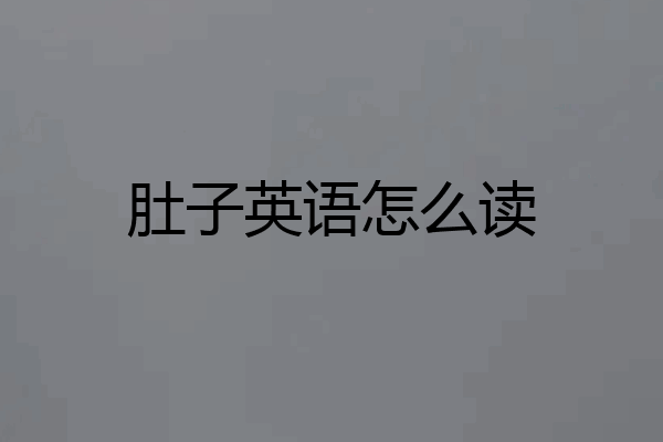 肚子英语怎么读