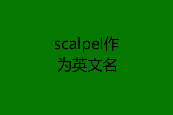 scalpel作为英文名
