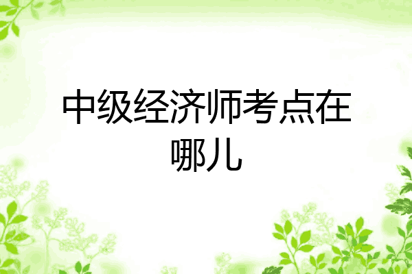 中级经济师考点在哪儿
