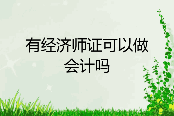 有经济师证可以做会计吗