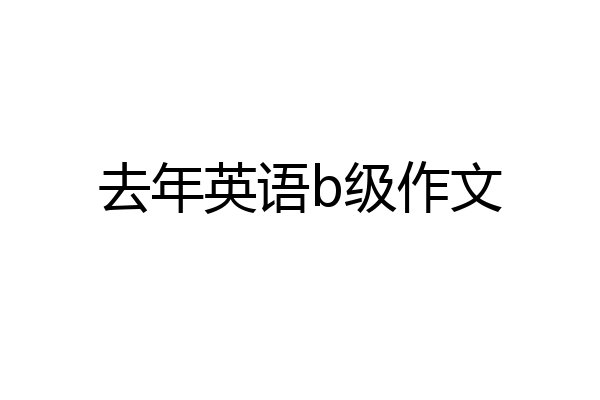 去年英语b级作文