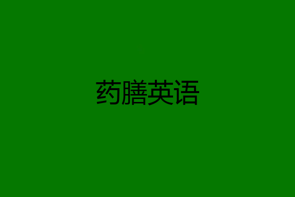 药膳英语