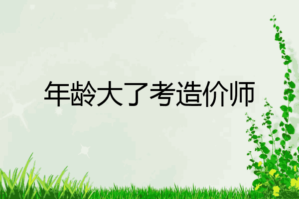 年龄大了考造价师