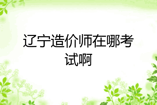 辽宁造价师在哪考试啊