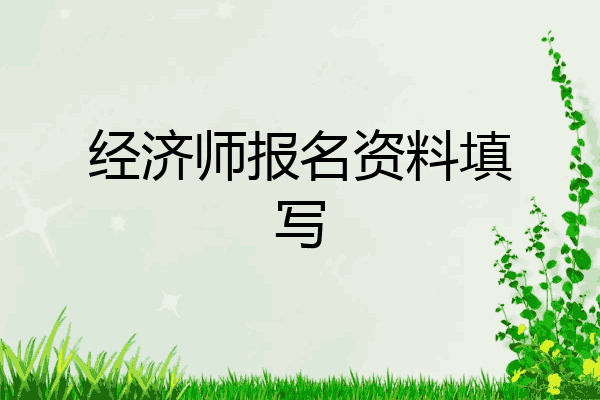 经济师报名资料填写