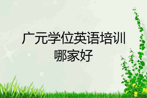 广元学位英语培训哪家好