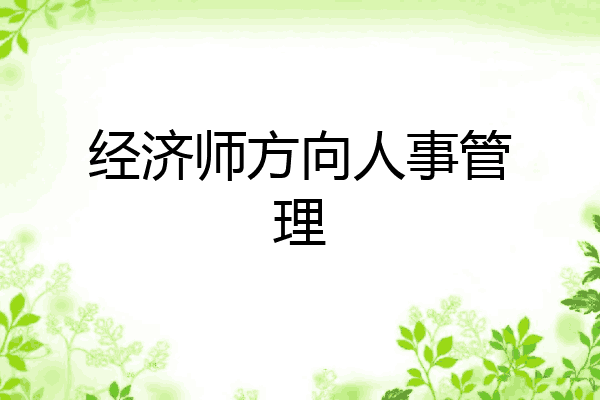 经济师方向人事管理