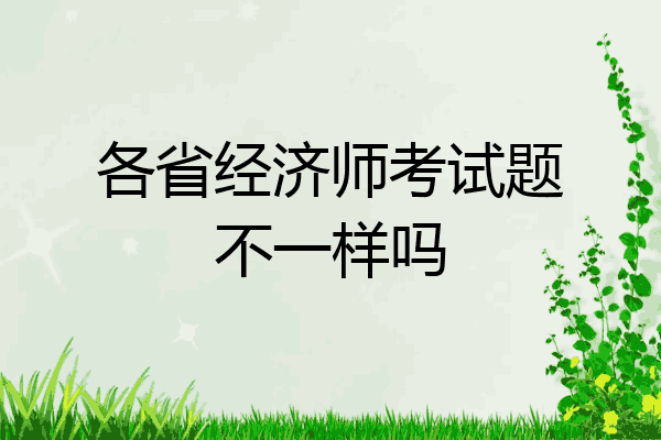 各省经济师考试题不一样吗