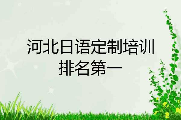 河北日语定制培训排名第一