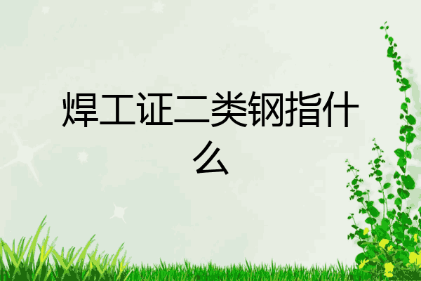 焊工证二类钢指什么