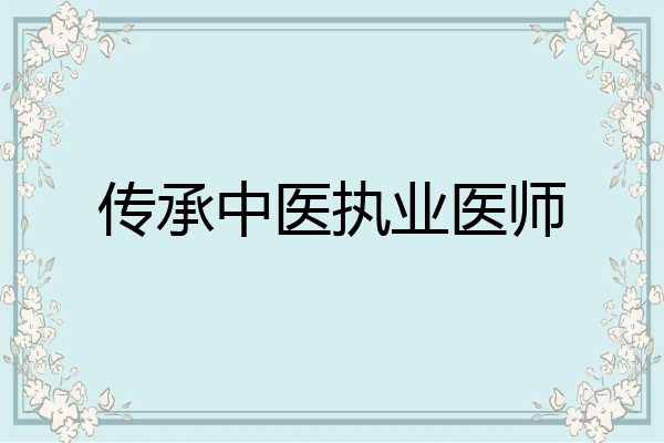 传承中医执业医师