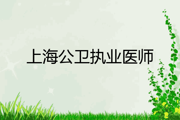 上海公卫执业医师