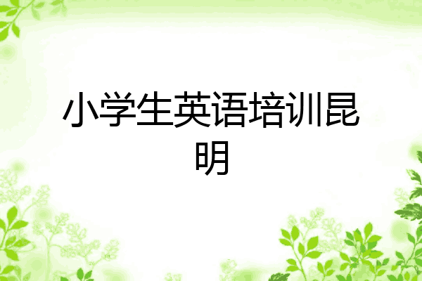 小学生英语培训昆明