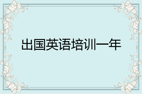 出国英语培训一年