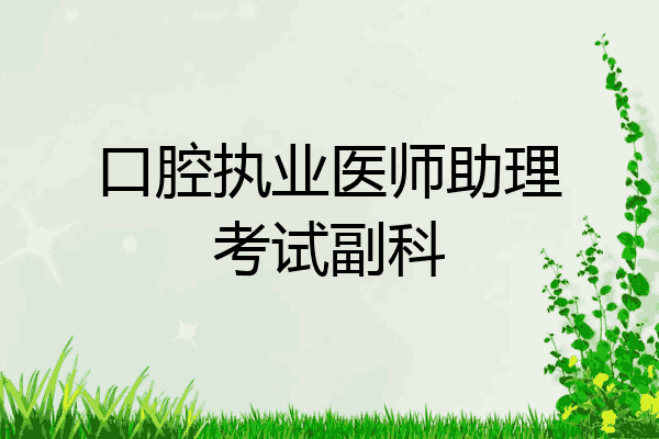 口腔执业医师助理考试副科