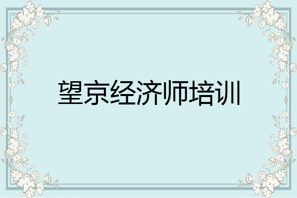 望京经济师培训