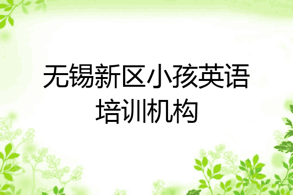 无锡新区小孩英语培训机构