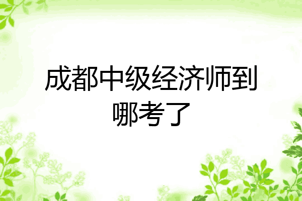 成都中级经济师到哪考了