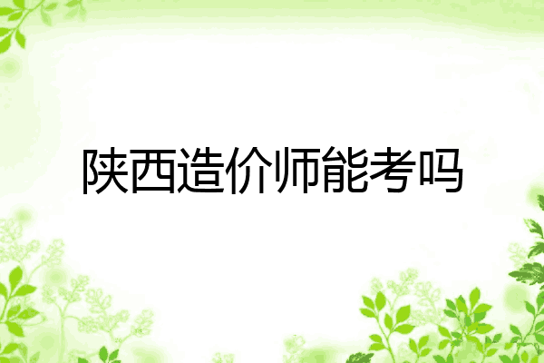 陕西造价师能考吗