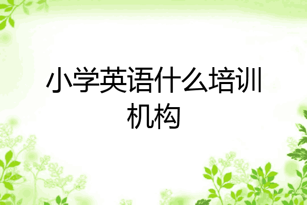小学英语什么培训机构