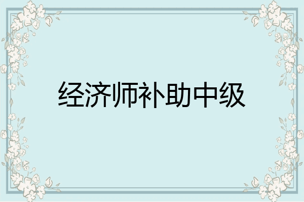 经济师补助中级
