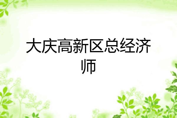 大庆高新区总经济师