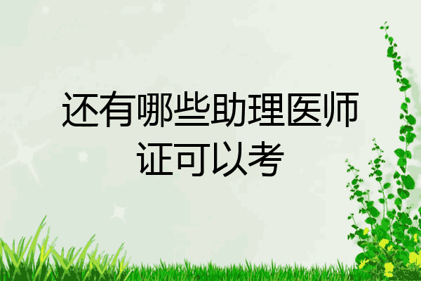 还有哪些助理医师证可以考