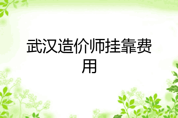 武汉造价师挂靠费用